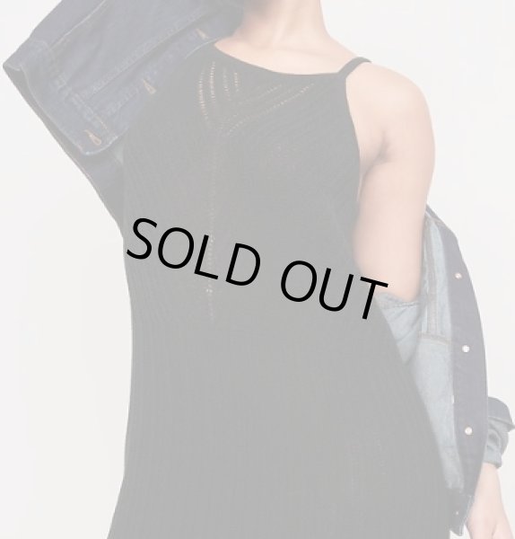 画像2: old navy 　あみあみがかわいいニットワンピ　黒 (2)