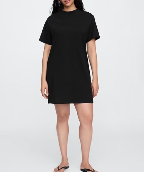 画像1: gap factory　TEEワンピ　黒 (1)
