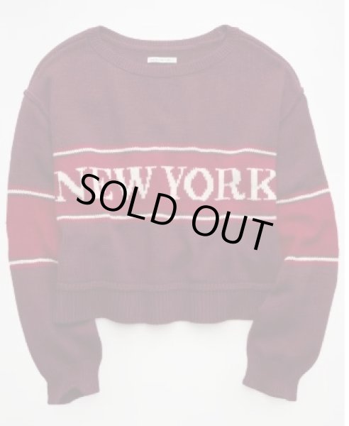 画像1: アメリカンイーグル ボートネックグラフィックセーター A (1)