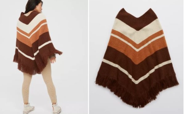 画像2: aerie セーターポンチョ (2)